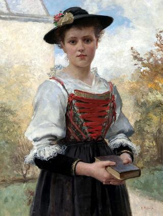 Girl Setting Out for Church