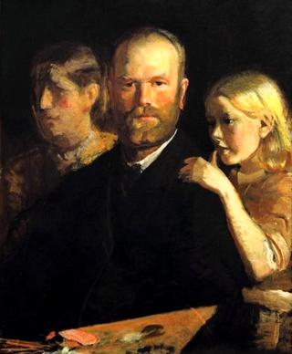 Selfportrait with Anna and Helga