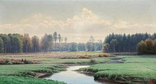 Landscape with a stream