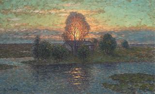 House in sunset