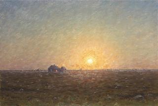 Estate at Öland in sunset