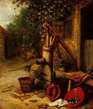 Courtyard of a Farm with Pump Well