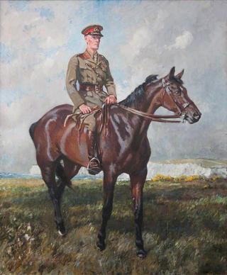 General Jack Seely, 1st Baron Mottistone, on His Horse, 'Warrior'