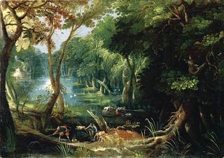 Wooded River Landscape