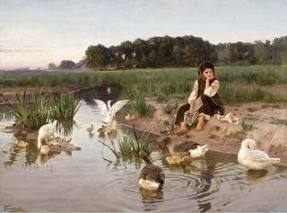 Girl with Geese