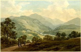 River Dee seen from the road through the valleys above Llantysilio