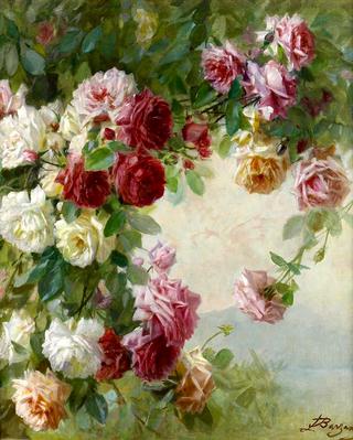 Roses at a lake