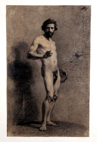 Male Nude with Disc