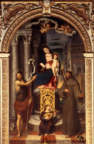 Virgin Enthroned between the St. John the Baptist and St. Francesco