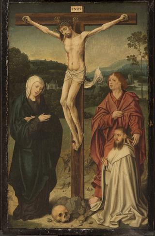 The Crucifixion, with a Donor