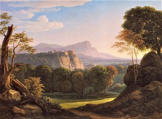 Italian Landscape with a Castle at Bergrücken