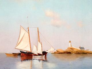 A Schooner off White Island Light, Isles of Shoals