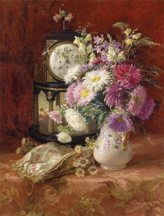 Still life with an Antique Clock
