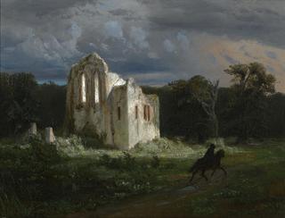 Moonlit Landscape with Ruins