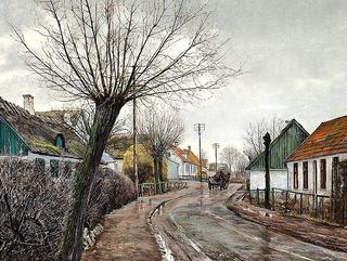 An overcast day in the village