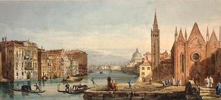 在卡纳莱托之后的威尼斯大运河景观