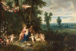 Holy Family with Saint John and the Angels