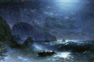 Storm on the Sea at Night