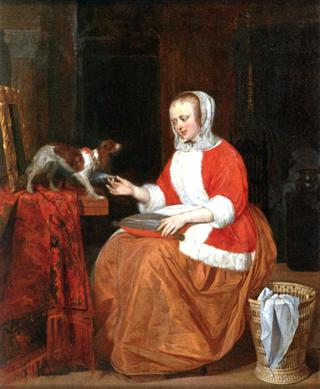 A Woman Playing with a Dog