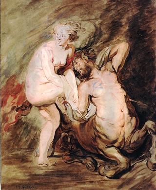 Nessus and Deianeira (after Rubens)
