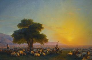 Sheep at Sunset
