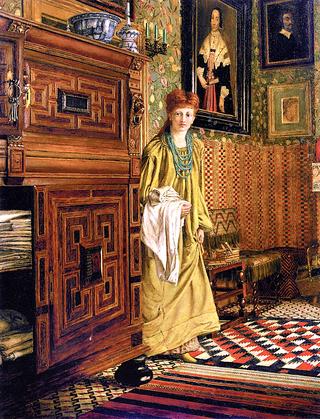 Laura Alma-Tadema Emtering the Dutch Room at Townshend House