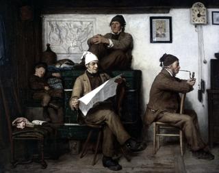Peasant Reading a Newspaper
