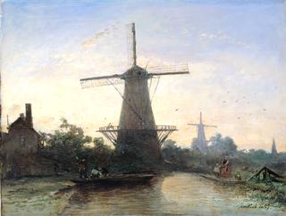 鹿特丹附近的风车