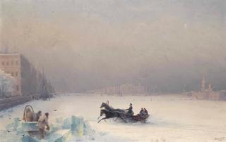 Alexander II on the Frozen Neva River