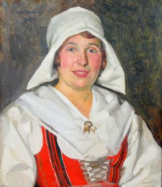 Portrait of a Woman in a Folk Costume