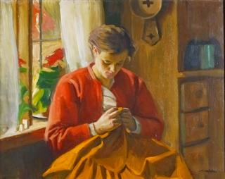 Woman Sewing