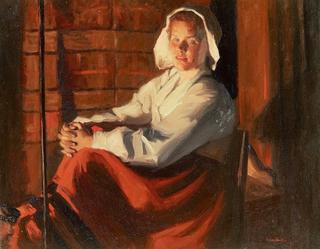 Woman at the Fireplace