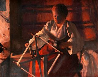 At the Fireplace