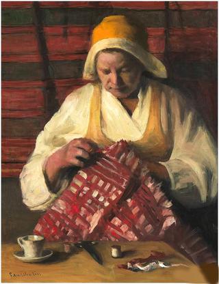 Woman Sewing