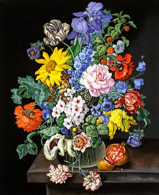 Floral Still Life with Pomegrenade