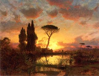 Italian Landscape at Sunset