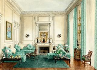 The Banquette Room of  the Duke and Duchess of Windsor at 24 Boulevard Suchet, Paris