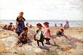 Children Playing on the Beach