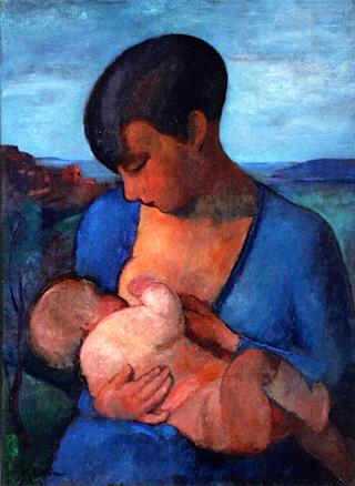 Motherhood: The Artist's Wife Marie Raymond and Their Son Yves Klein