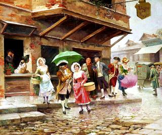 Gallant Scene at the Market