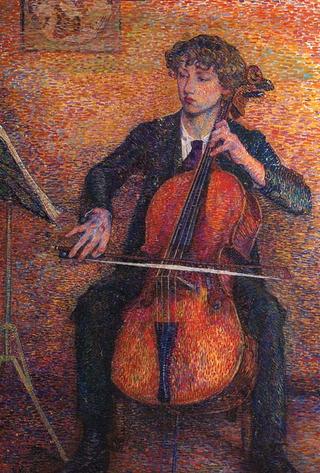 Young Man Playing a Cello