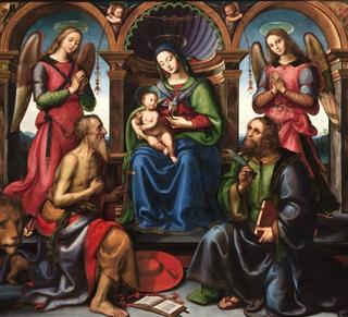 Madonna Enthroned with Saints and Angels