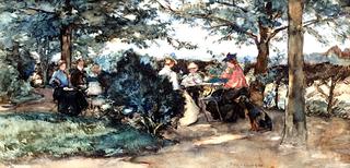 A Sunny Afternoon in a Tea Garden, The Hague