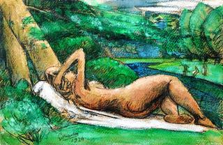Reclining Nude under a Tree