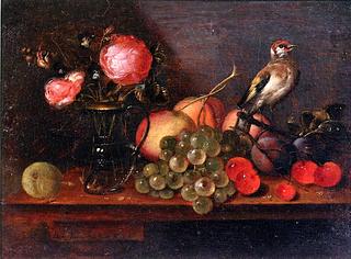 Still Life with Flowers, Fruit and Bird