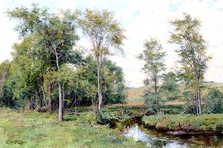 Landscape with Stream and Trees