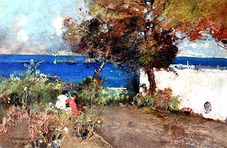 Children in a Garden in Capri