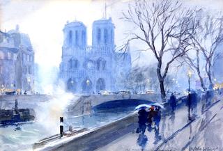 Notre Dame de Paris in Grey Weather