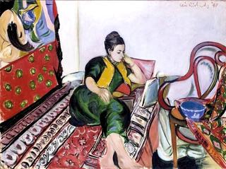 Girl Reading on a Divan