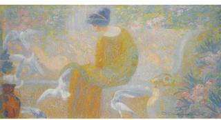 Woman with Doves